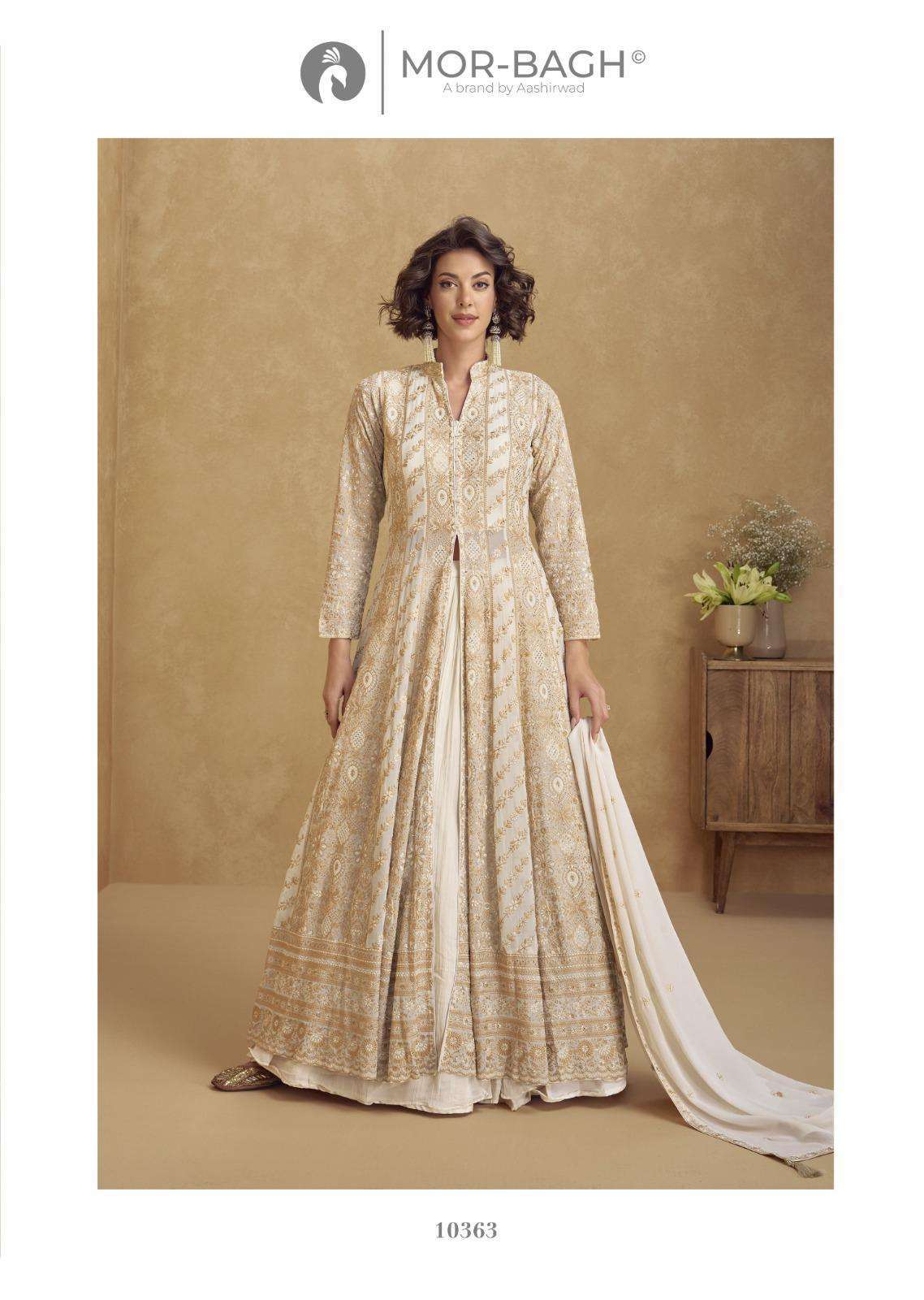 JHANSI SERIES 10363 TO 10365 BY MOR BAGH DESIGNER WORK READYMADE GEORGETTE SUITS ARE AVAILABLE AT WHOLESALE PRICE