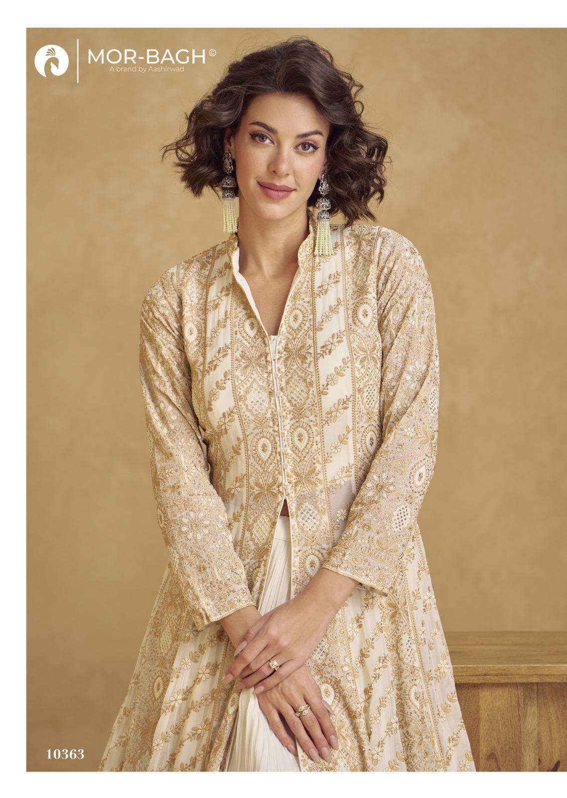 JHANSI SERIES 10363 TO 10365 BY MOR BAGH DESIGNER WORK READYMADE GEORGETTE SUITS ARE AVAILABLE AT WHOLESALE PRICE