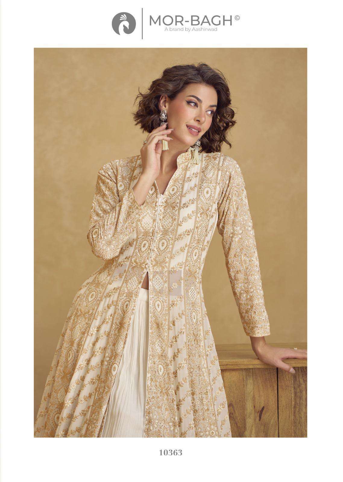 JHANSI SERIES 10363 TO 10365 BY MOR BAGH DESIGNER WORK READYMADE GEORGETTE SUITS ARE AVAILABLE AT WHOLESALE PRICE