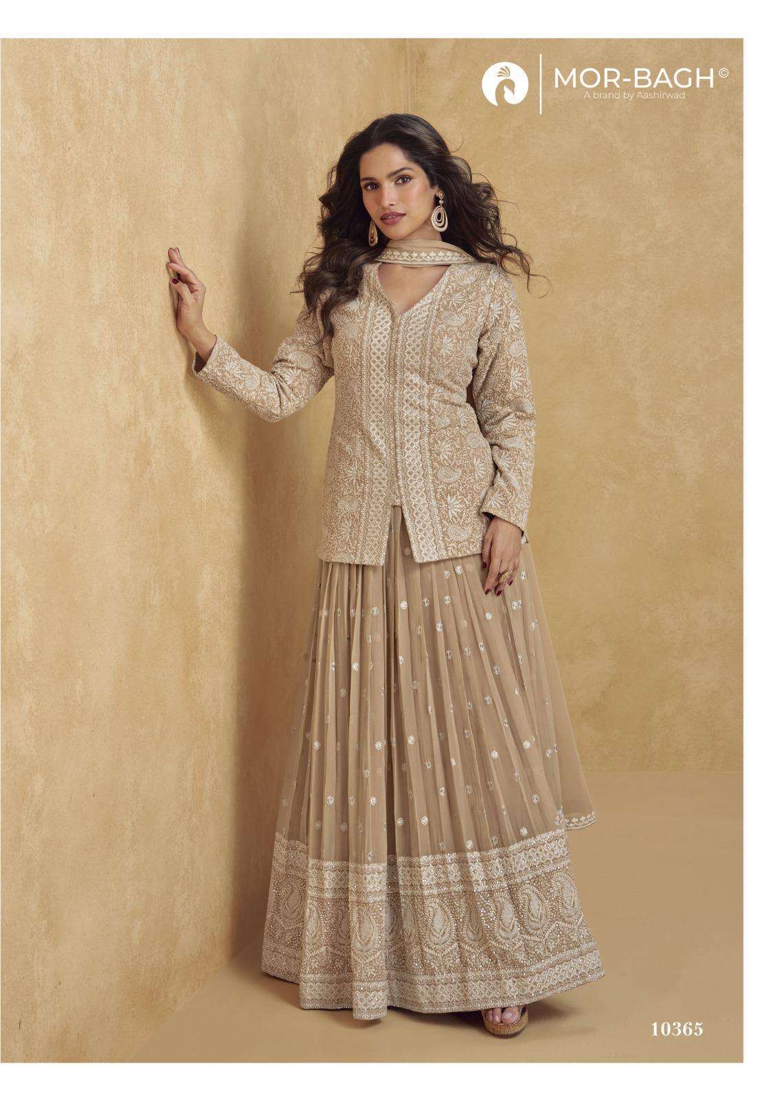 JHANSI SERIES 10363 TO 10365 BY MOR BAGH DESIGNER WORK READYMADE GEORGETTE SUITS ARE AVAILABLE AT WHOLESALE PRICE