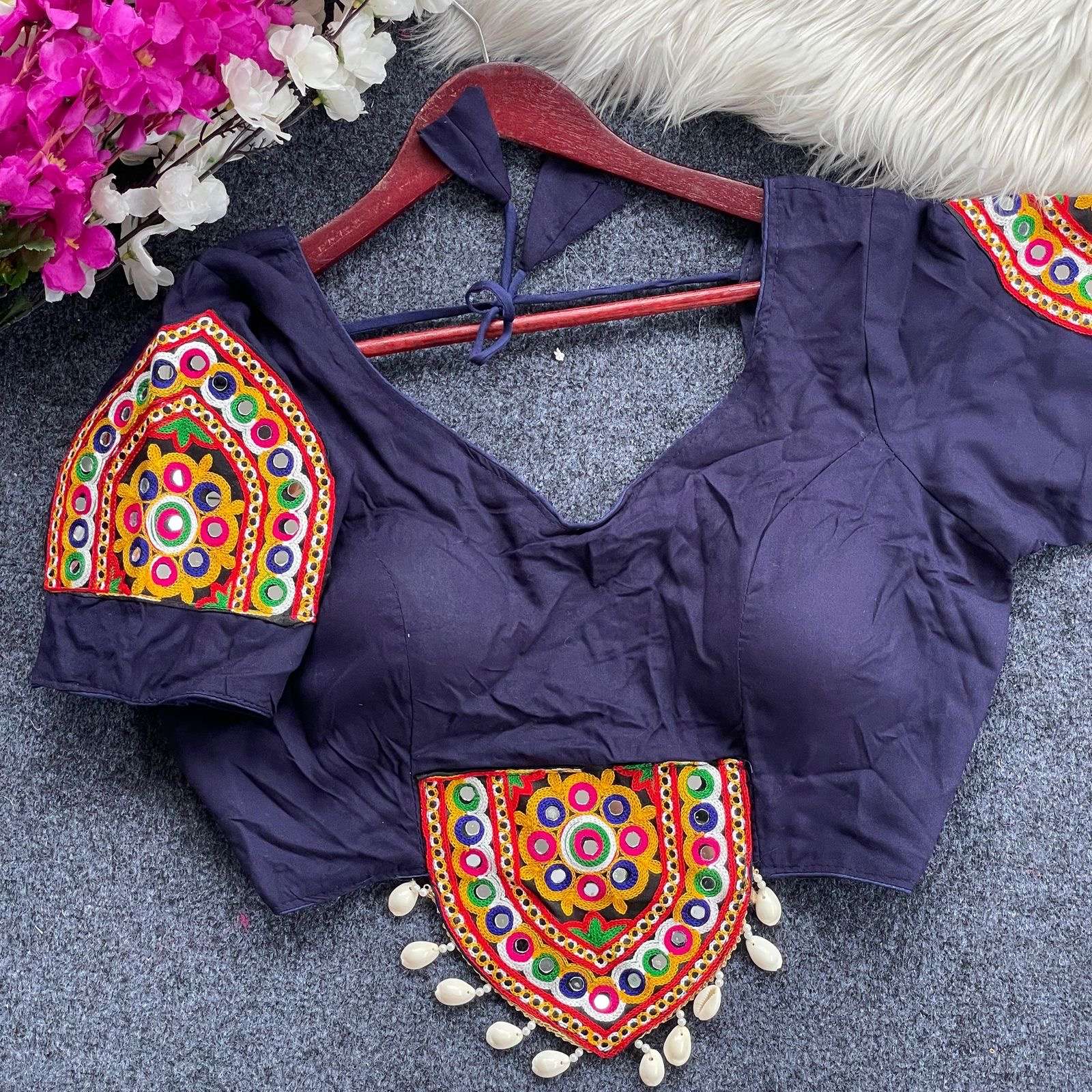 READYMADE BLOUSE SERIES 211 DESIGNER EMBROIDERY WORK AND HAND MIRROR WORK COTTON BLOUSES ARE AVAILABLE AT WHOLESALE PRICE