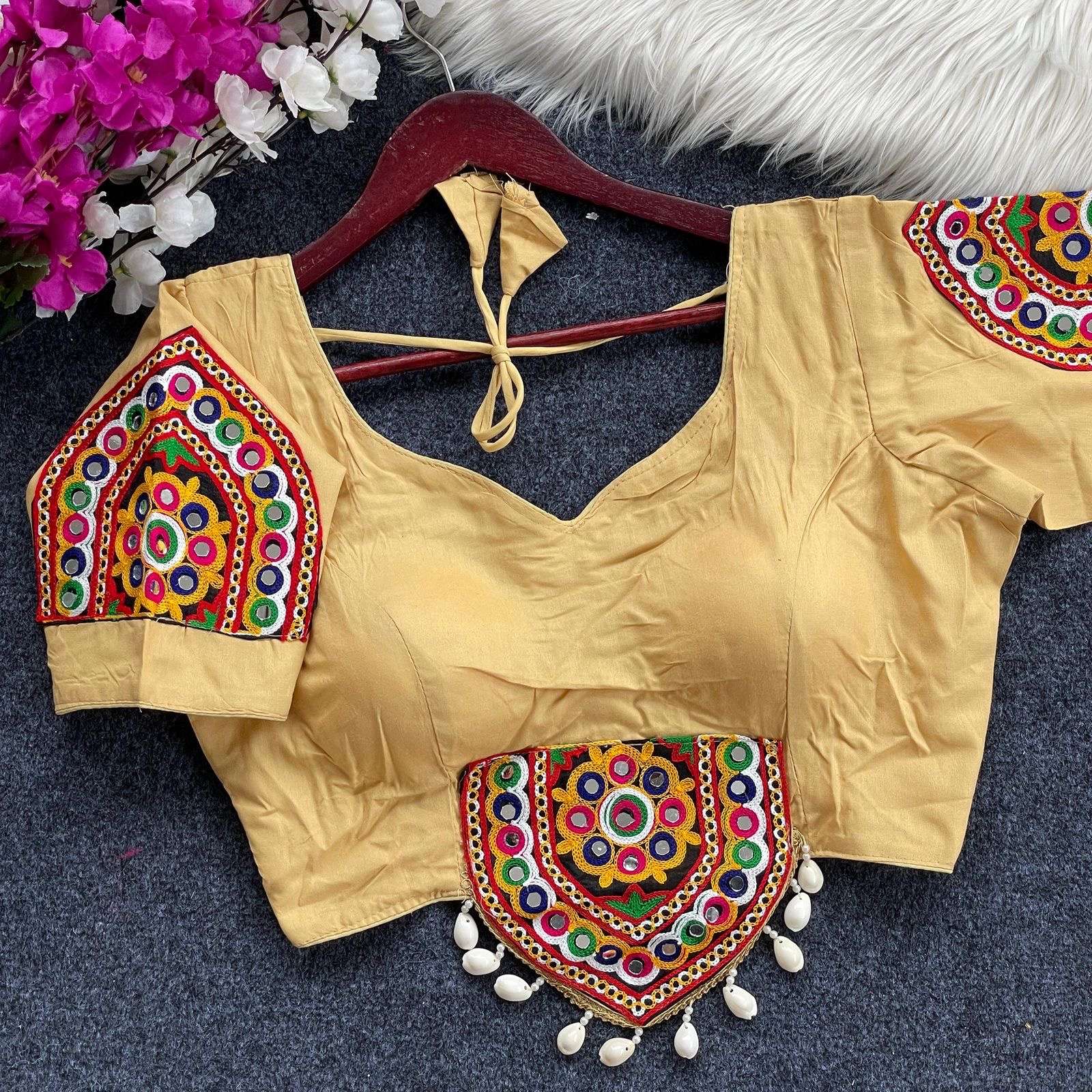READYMADE BLOUSE SERIES 211 DESIGNER EMBROIDERY WORK AND HAND MIRROR WORK COTTON BLOUSES ARE AVAILABLE AT WHOLESALE PRICE