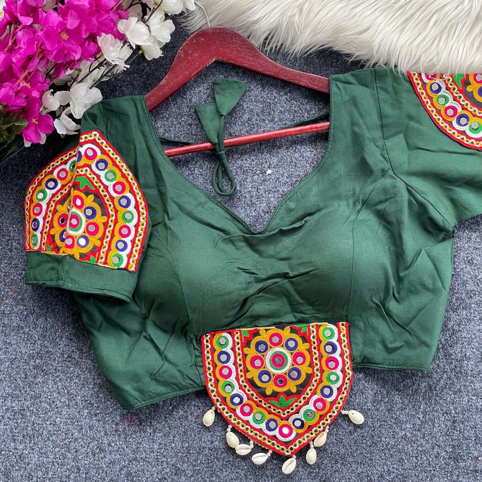 READYMADE BLOUSE SERIES 211 DESIGNER EMBROIDERY WORK AND HAND MIRROR WORK COTTON BLOUSES ARE AVAILABLE AT WHOLESALE PRICE
