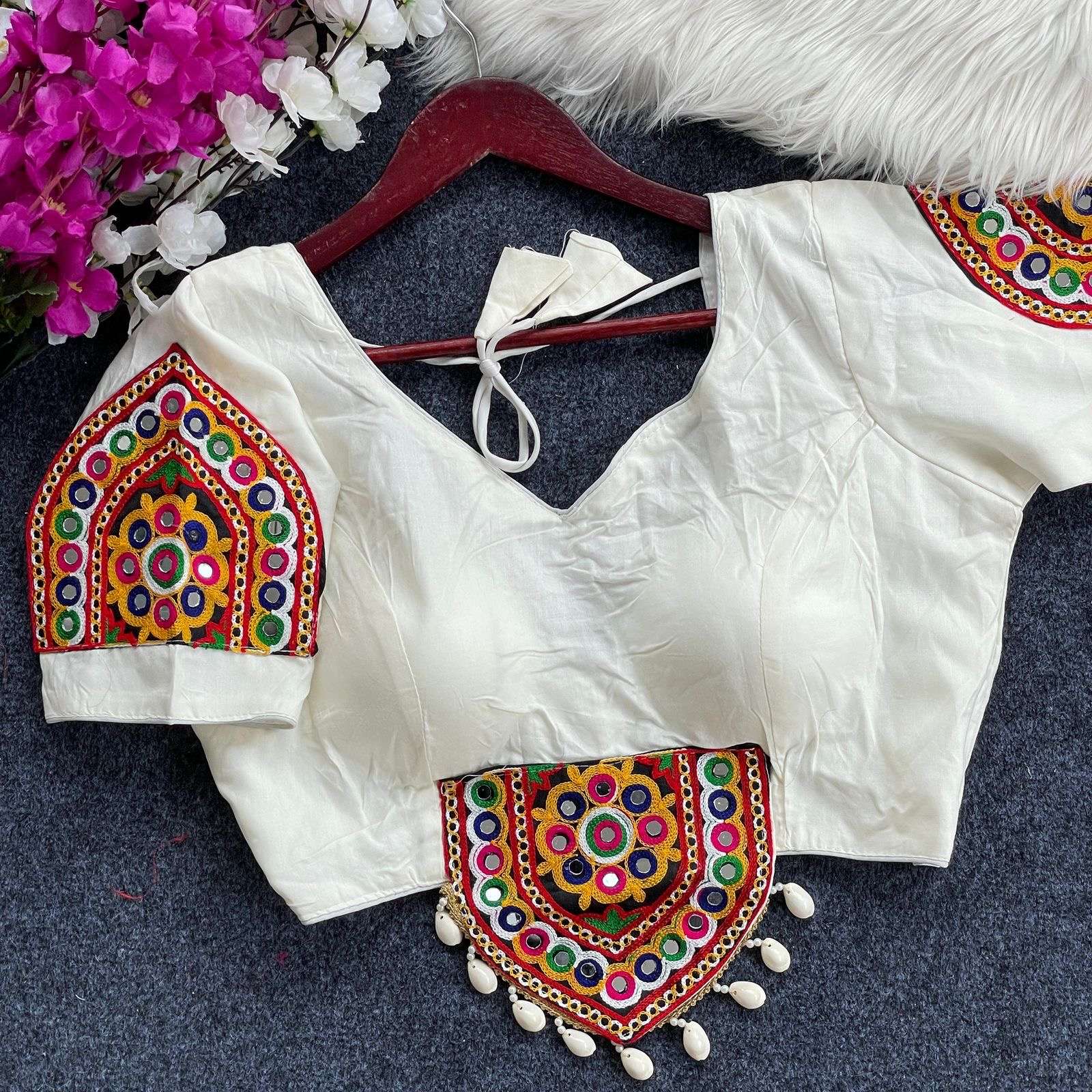READYMADE BLOUSE SERIES 211 DESIGNER EMBROIDERY WORK AND HAND MIRROR WORK COTTON BLOUSES ARE AVAILABLE AT WHOLESALE PRICE