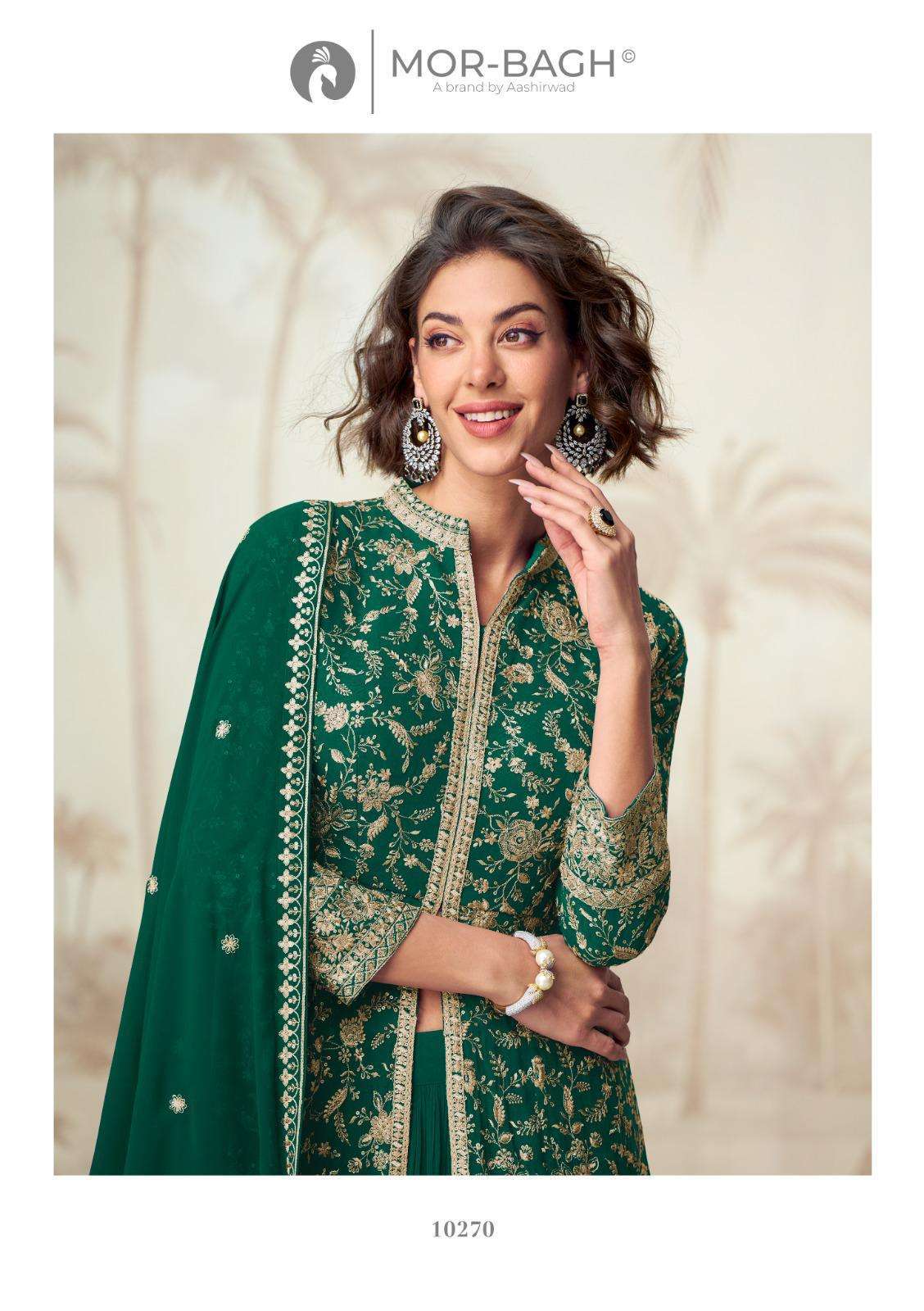 VAMIKA SERIES 10169 TO 10172 BY MOR BAGH DESIGNER EMBROIDERY WORK GEORGETTE READYMADE SUITS ARE AVAILABLE AT WHOLESALE PRICE 