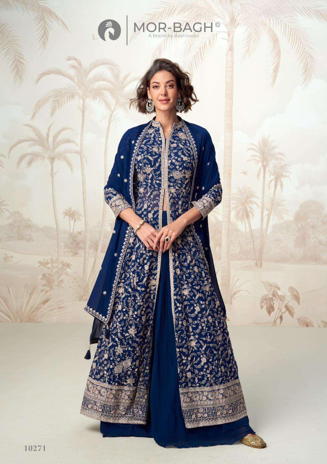 VAMIKA SERIES 10169 TO 10172 BY MOR BAGH DESIGNER EMBROIDERY WORK GEORGETTE READYMADE SUITS ARE AVAILABLE AT WHOLESALE PRICE 