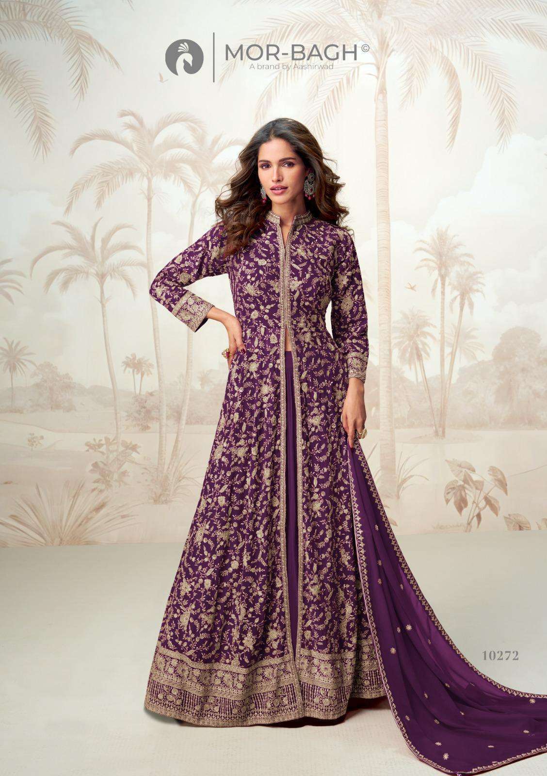 VAMIKA SERIES 10169 TO 10172 BY MOR BAGH DESIGNER EMBROIDERY WORK GEORGETTE READYMADE SUITS ARE AVAILABLE AT WHOLESALE PRICE 