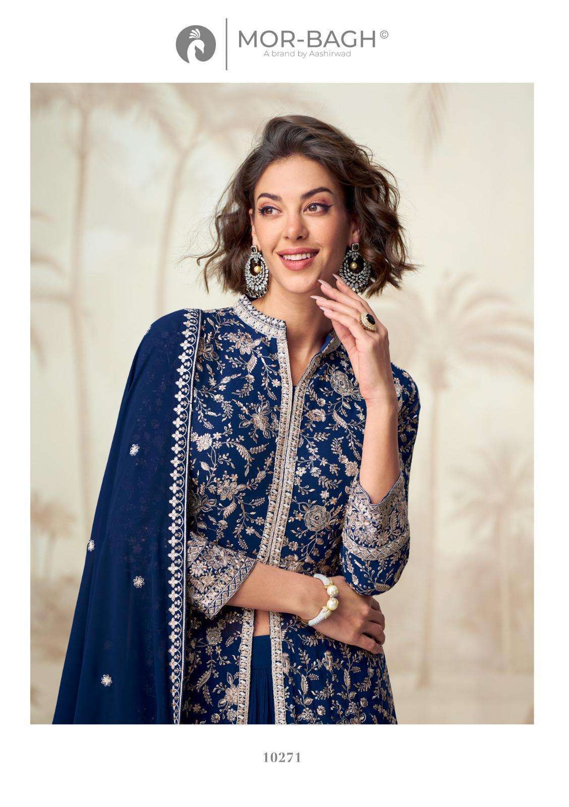 VAMIKA SERIES 10169 TO 10172 BY MOR BAGH DESIGNER EMBROIDERY WORK GEORGETTE READYMADE SUITS ARE AVAILABLE AT WHOLESALE PRICE 